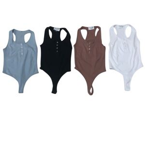 Mauve & Mallow Sleeveless Bodysuit Bundle of 4 Snap Button One Size